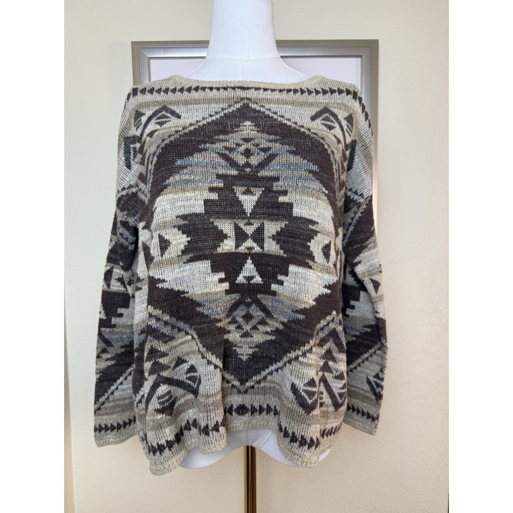 Vintage Ralph Lauren Tribal Sweater Denim & Supply Native American | Size Medium